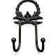 Handcrafted Metal Dual Hook Wall Mount Decorative Utility